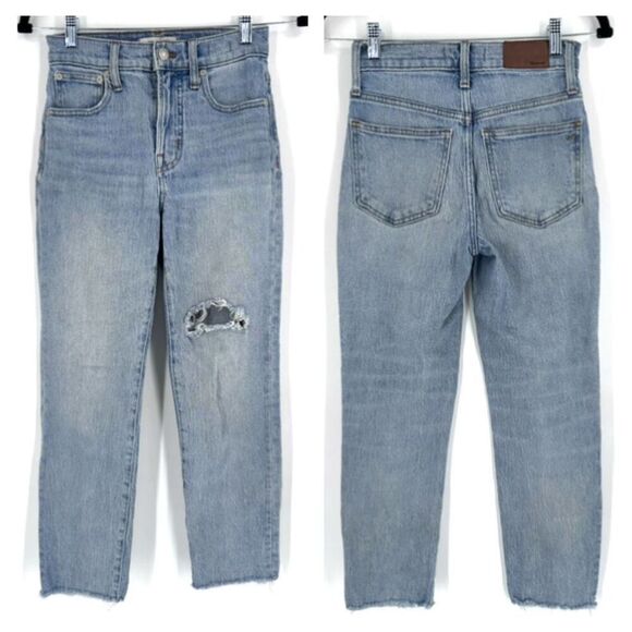 Madewell The Petite Perfect Vintage Jean Rosabelle Wash Comfort Stretch Size 23P - Picture 2 of 16